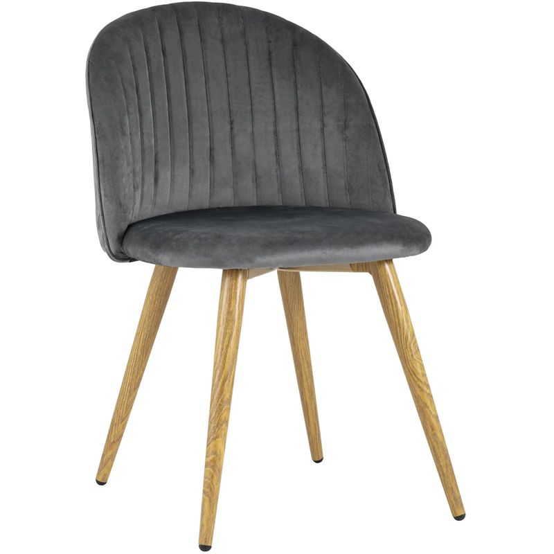 Стул Miruna Chair Серый Велюр Серый Древесина Стул Miruna Chair Серый Велюр Серый Древесина в Тюмени | Loft Concept
