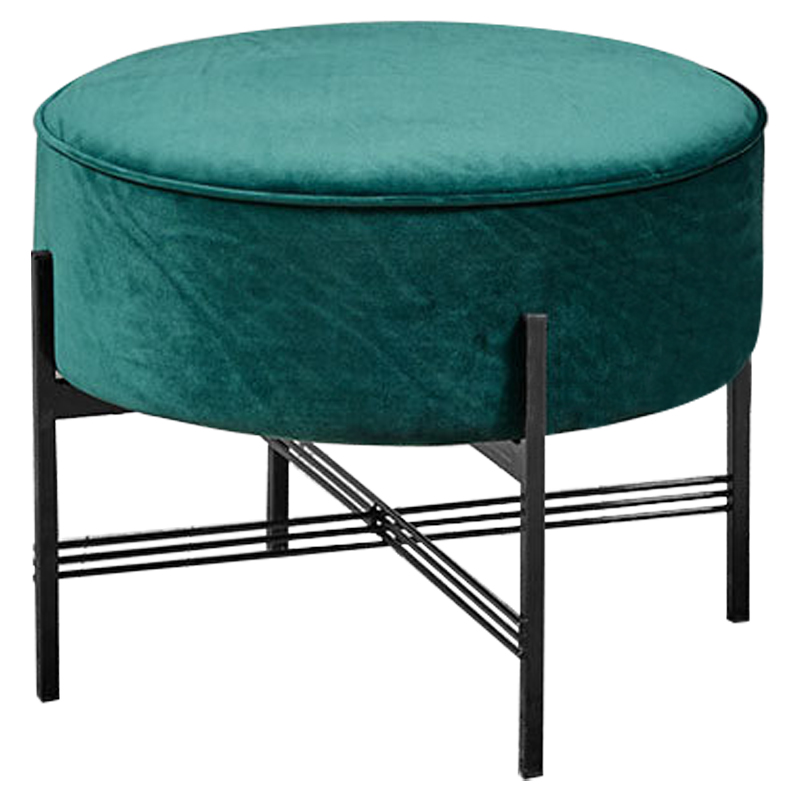 Пуф изумрудного цвета велюровый Sanjay Velour Pouf Emerald Изумрудный Черный Пуф изумрудного цвета велюровый Sanjay Velour Pouf Emerald Изумрудный Черный в Тюмени | Loft Concept