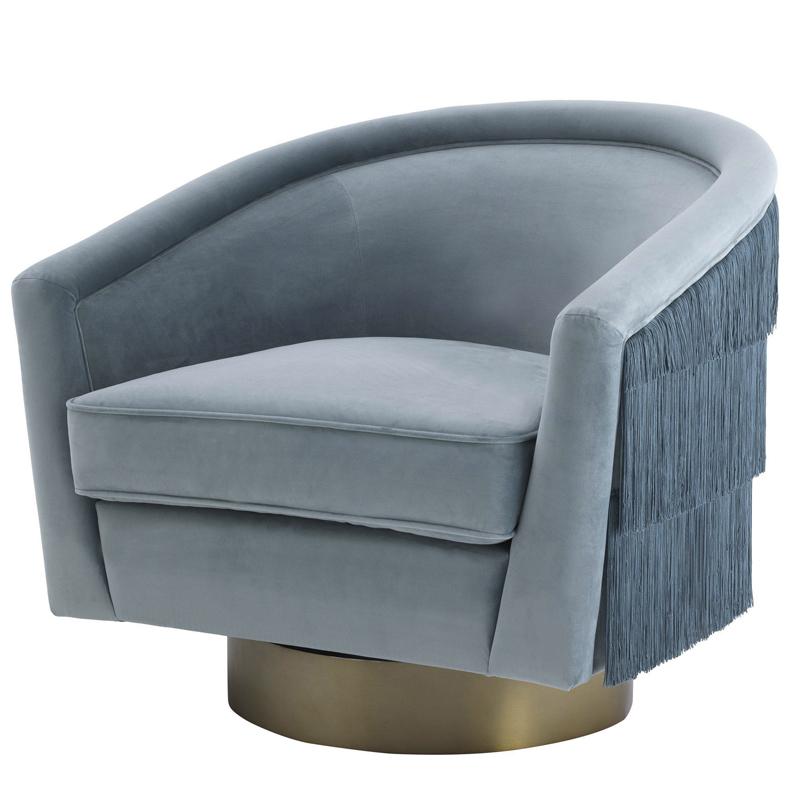 Кресло Eichholtz Swivel Chair Le Vante blue Голубой пастельный Матовая латунь Кресло Eichholtz Swivel Chair Le Vante blue Голубой пастельный Матовая латунь в Тюмени | Loft Concept