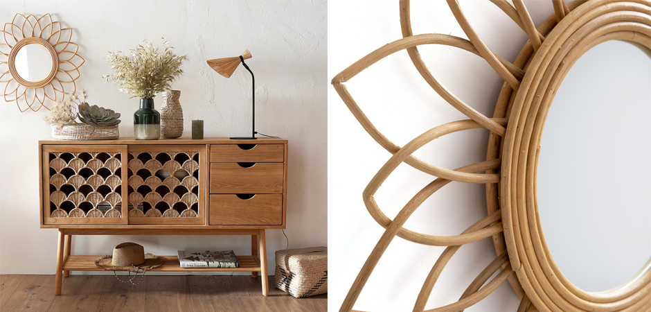 Зеркало Mirror Rattan Flower II Зеркало Mirror Rattan Flower II - Loft-Concept в Тюмени