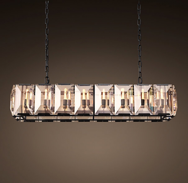 Люстра RH Harlow Crystal Square Chandelier 16 Черный Люстра RH Harlow Crystal Square Chandelier 16 Черный в Тюмени | Loft Concept