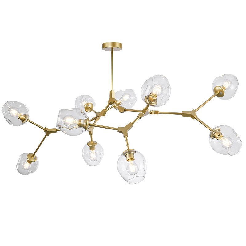 Люстра Branching Bubble Chandelier Черный Золотой Люстра Branching Bubble Chandelier Черный Золотой в Тюмени | Loft Concept