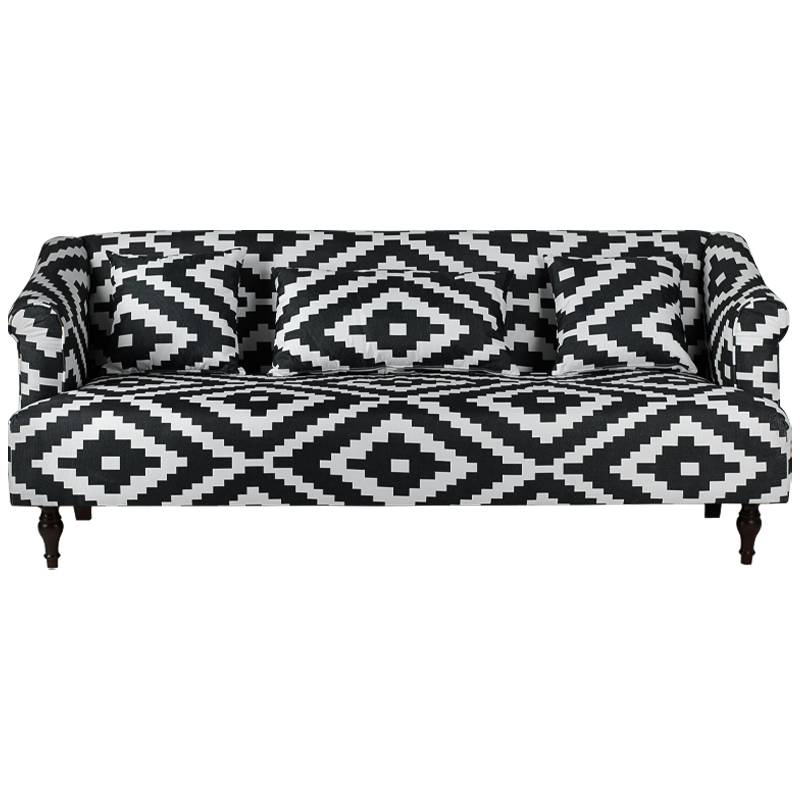 Диван KELIM Ornament black and white sofa Черно-белый Диван KELIM Ornament black and white sofa Черно-белый в Тюмени | Loft Concept