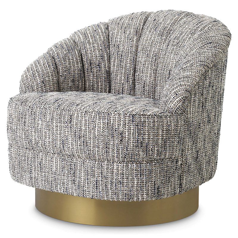 Кресло Eichholtz Swivel Chair Hadley Латунь Серый Кресло Eichholtz Swivel Chair Hadley Латунь Серый в Тюмени | Loft Concept