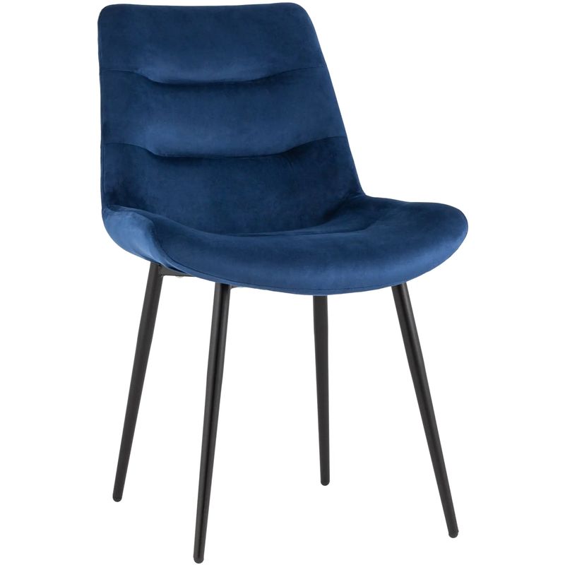 Стул Austin Chair Велюр Индиго Индиго Черный Стул Austin Chair Велюр Индиго Индиго Черный в Тюмени | Loft Concept