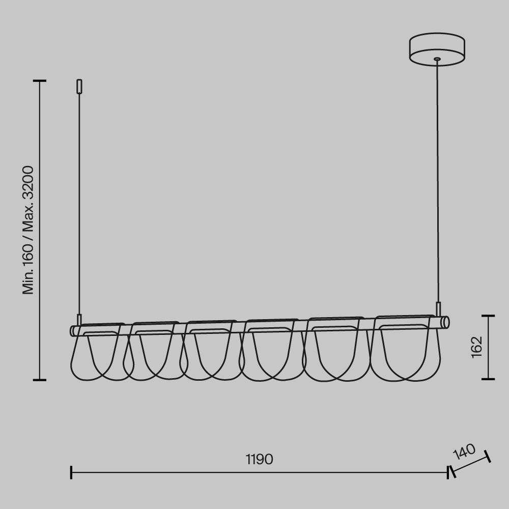 Люстра подвесная Fluffy 3000К 30Вт в Тюмени