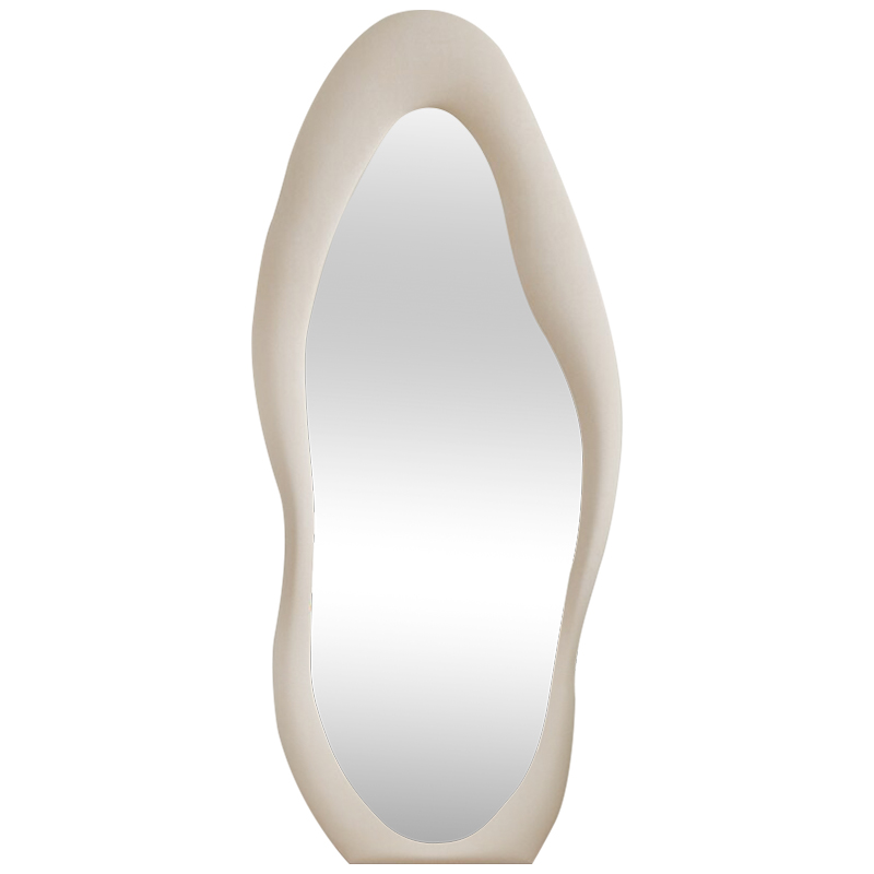 Зеркало Velvet Curved Form Mirror Молочный Зеркало Зеркало Velvet Curved Form Mirror Молочный Зеркало в Тюмени | Loft Concept