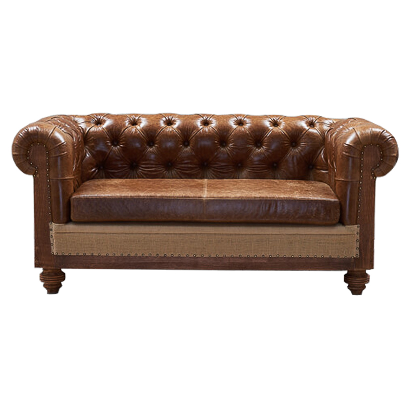 Диван Deconstructed Chesterfield Sofa double Brown leather Коричневый ivory ( слоновая кость ) Диван Deconstructed Chesterfield Sofa double Brown leather Коричневый ivory ( слоновая кость ) в Тюмени | Loft Concept