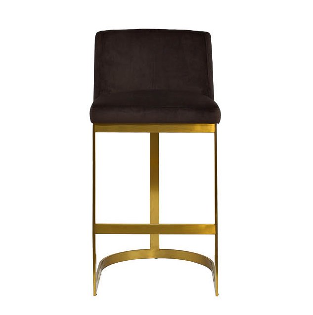 Барный стул Neoclassicism Bar Chair Золотой Коричневый Барный стул Neoclassicism Bar Chair Золотой Коричневый в Тюмени | Loft Concept