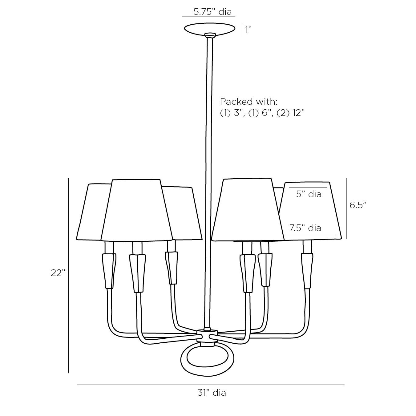 Люстра Arteriors JEREMIAH CHANDELIER Люстра Arteriors JEREMIAH CHANDELIER в Тюмени