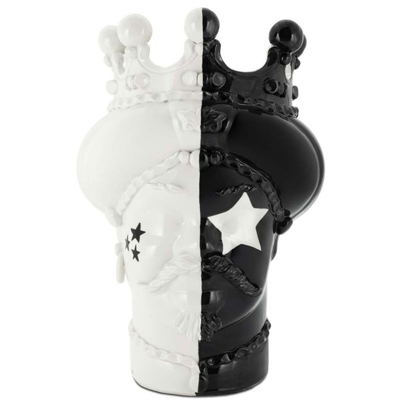 Ваза Vase Moro Man Star Black White Белый Черный Ваза Vase Moro Man Star Black White Белый Черный в Тюмени | Loft Concept
