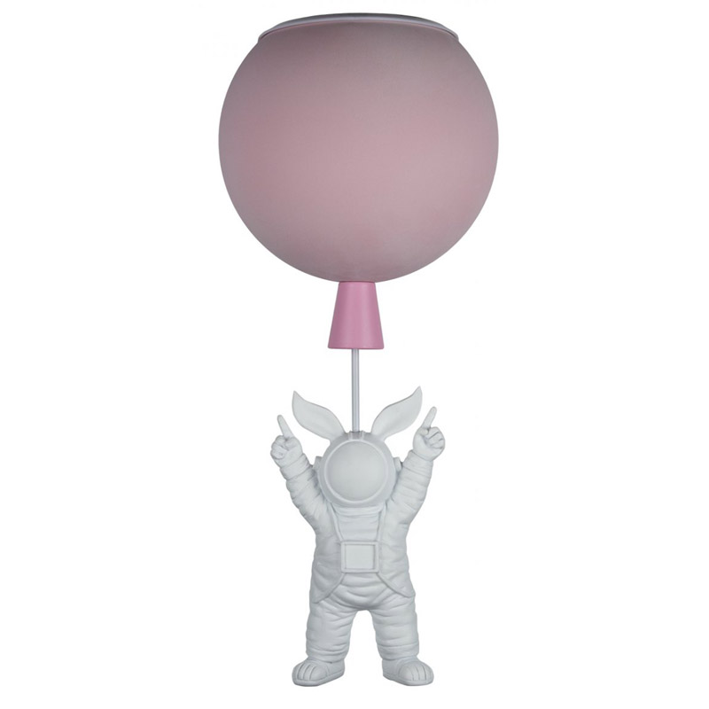 Потолочный светильник Cosmonaut pink ball Белый Розовый Потолочный светильник Cosmonaut pink ball Белый Розовый в Тюмени | Loft Concept