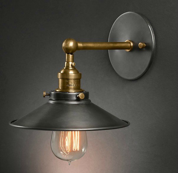 Бра Cone 20th c.Factory filament Черный Бра Cone 20th c.Factory filament Черный в Тюмени | Loft Concept