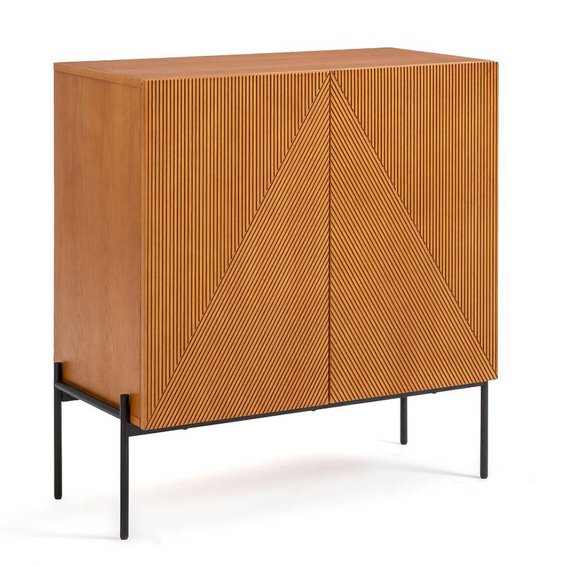 Комод-бар с геометрическим рисунком на дверцах Anders Chest of drawers Темный дуб Комод-бар с геометрическим рисунком на дверцах Anders Chest of drawers Темный дуб в Тюмени | Loft Concept