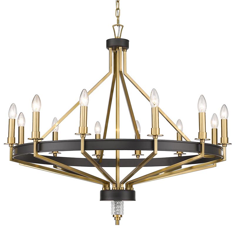 Люстра Fainela Chandelier 96 Латунь Черный Люстра Fainela Chandelier 96 Латунь Черный в Тюмени | Loft Concept