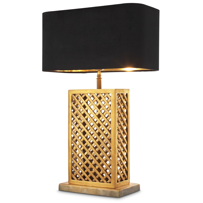 Настольная лампа Eichholtz Table Lamp Idyllwild Винтажная латунь Черный Настольная лампа Eichholtz Table Lamp Idyllwild Винтажная латунь Черный в Тюмени | Loft Concept