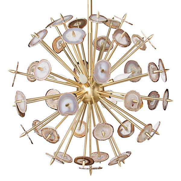Люстра Agate Burst Chandelier Brass Янтарь (Amber) Латунь Люстра Agate Burst Chandelier Brass Янтарь (Amber) Латунь в Тюмени | Loft Concept