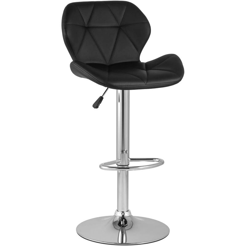 Барный Стул Jeroen Chair Черная Экокожа Черный Серебряный Барный Стул Jeroen Chair Черная Экокожа Черный Серебряный в Тюмени | Loft Concept