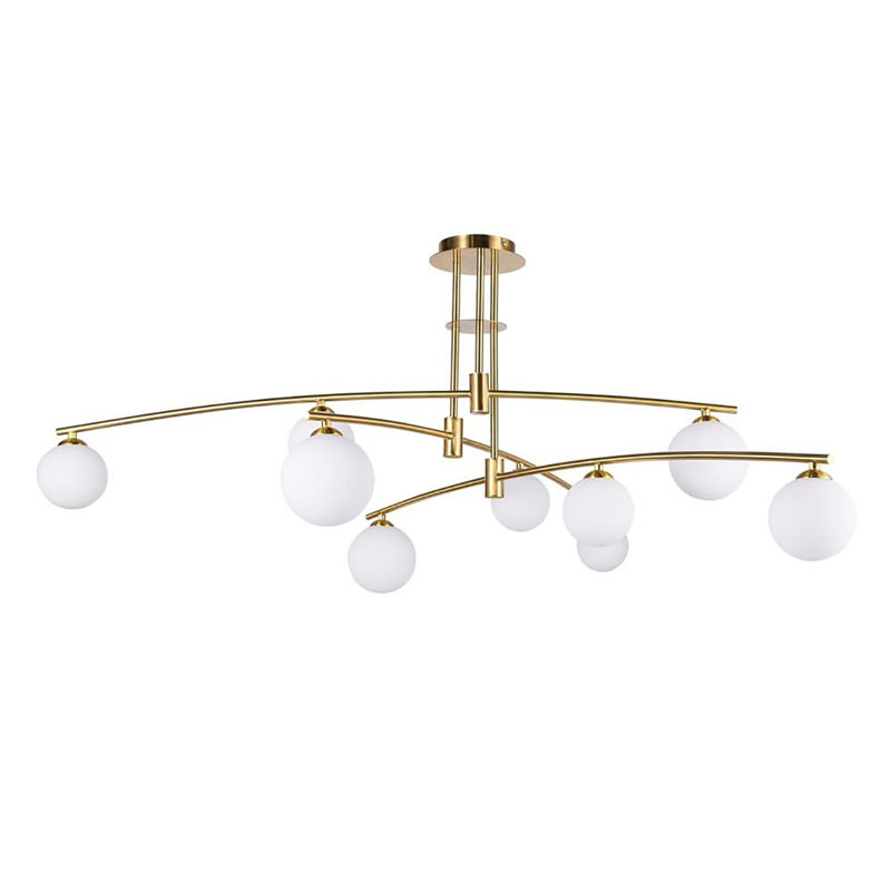 Люстра Glendon Chandelier 9 Balls Бронза Белый Люстра Glendon Chandelier 9 Balls Бронза Белый в Тюмени | Loft Concept