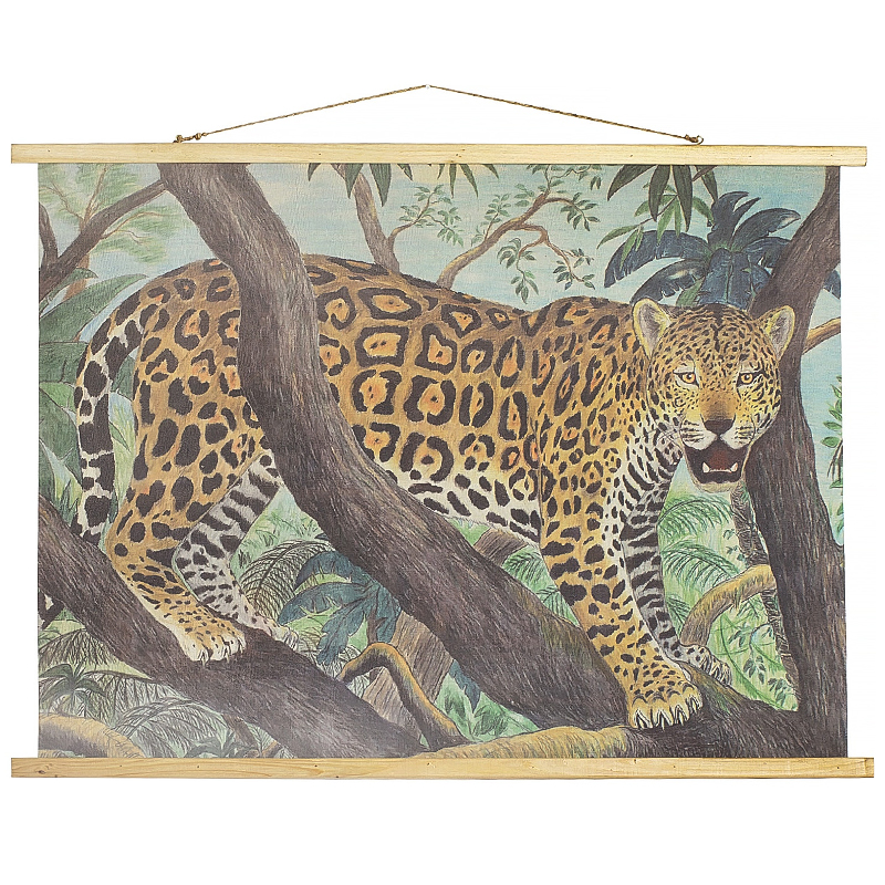 Подвесная картина Leopard Poster Мульти Зеленый Коричневый Подвесная картина Leopard Poster Мульти Зеленый Коричневый в Тюмени | Loft Concept