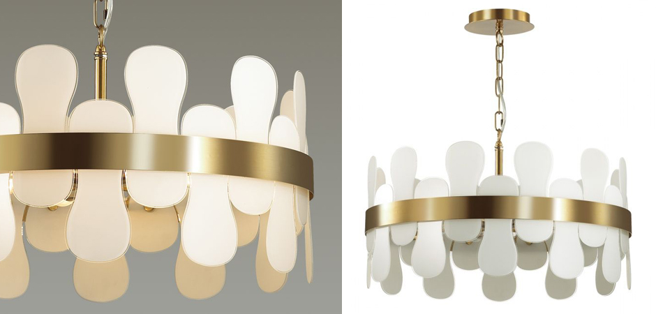Люстра Eve Chandelier фигурное стекло диаметр 55 см Люстра Eve Chandelier фигурное стекло диаметр 55 см - Loft-Concept в Тюмени
