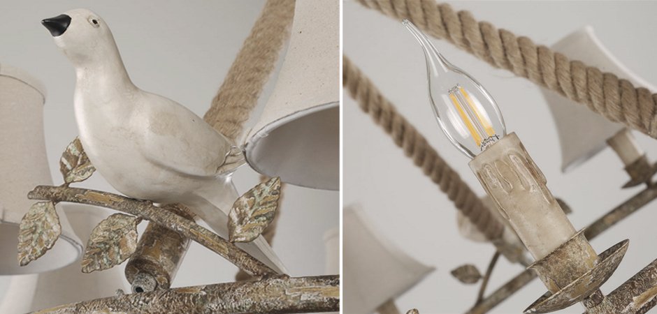 Люстра Norman Bird Forest Patina 6 Люстра Norman Bird Forest Patina 6 - Loft-Concept в Тюмени