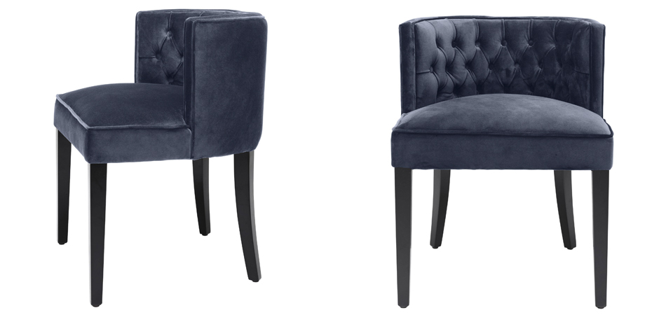 Стул Eichholtz Dining Chair Dearborn blue Стул Eichholtz Dining Chair Dearborn blue - Loft-Concept в Тюмени