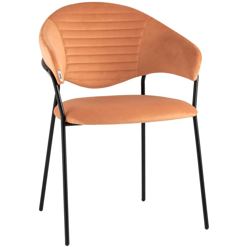 Стул Alexis Chair Оранжевый Велюр Оранжевый Черный Стул Alexis Chair Оранжевый Велюр Оранжевый Черный в Тюмени | Loft Concept