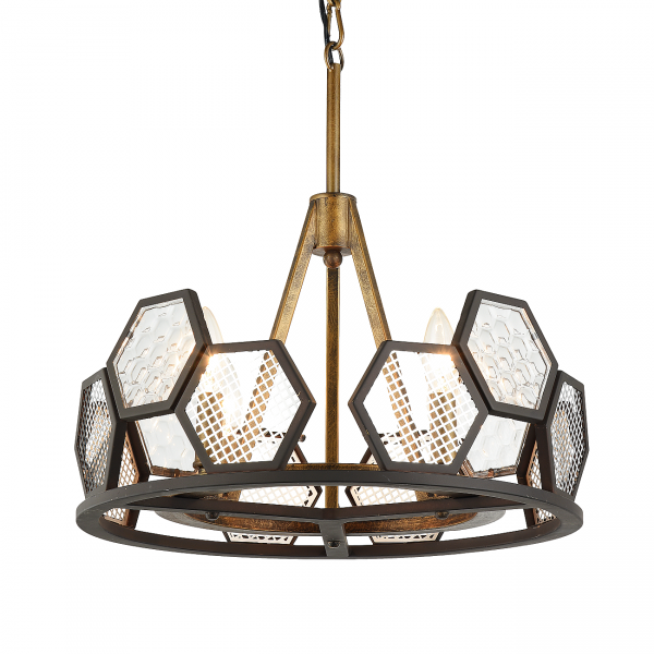 Люстра MetalComb Pendant 4 Черный Люстра MetalComb Pendant 4 Черный в Тюмени | Loft Concept