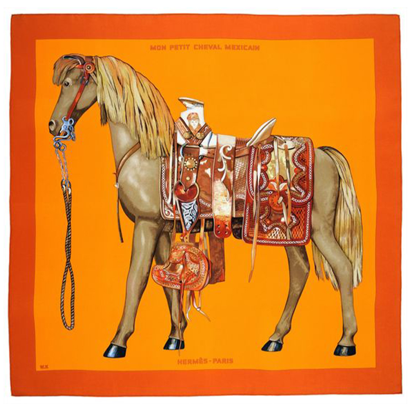 Плед Hermes Horse Orange Plaid Оранжевый Плед Hermes Horse Orange Plaid Оранжевый в Тюмени | Loft Concept