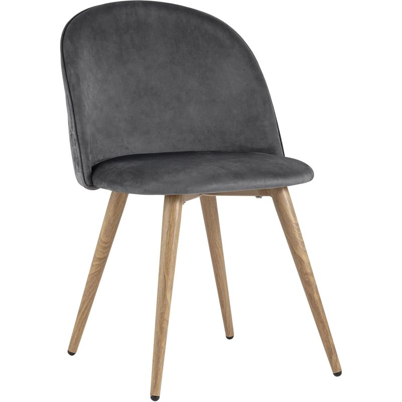 Стул Miruna Chair Спинка Ромбы Серый Велюр Серый Древесина Стул Miruna Chair Спинка Ромбы Серый Велюр Серый Древесина в Тюмени | Loft Concept
