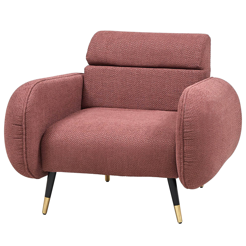Кресло Hebert Armchair Красный Черный Латунь Кресло Hebert Armchair Красный Черный Латунь в Тюмени | Loft Concept