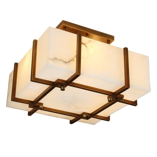 Потолочный светильник Marble light top Белый Латунь Потолочный светильник Marble light top Белый Латунь в Тюмени | Loft Concept