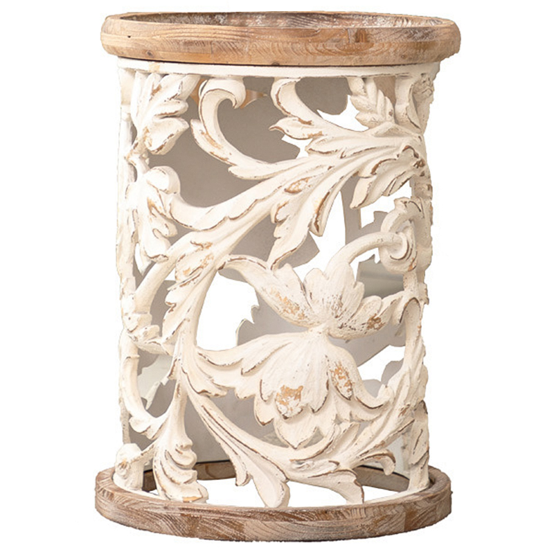 Приставной стол Fleurette Provence Side Table 42 Древесина Белый Золотой Приставной стол Fleurette Provence Side Table 42 Древесина Белый Золотой в Тюмени | Loft Concept