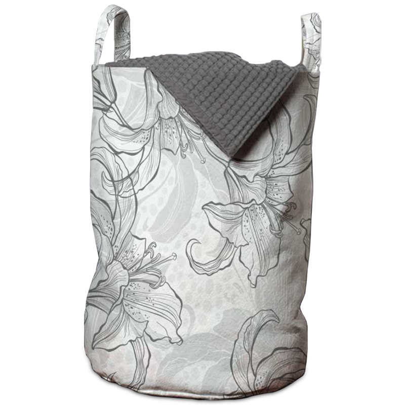 Корзина Black and White Flowers Basket Черно-белый Корзина Black and White Flowers Basket Черно-белый в Тюмени | Loft Concept