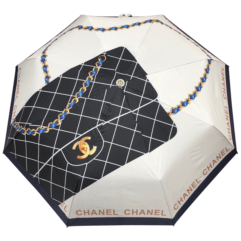 Зонт раскладной CHANEL дизайн 012 Бежевый цвет Бежевый Черный Синий Желтый Зонт раскладной CHANEL дизайн 012 Бежевый цвет Бежевый Черный Синий Желтый в Тюмени | Loft Concept