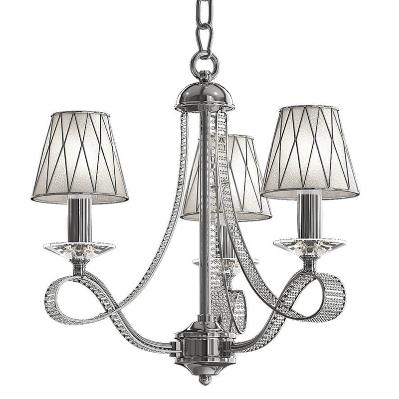 Люстра Franseza Chandelier chrome 52 Хром Белый Люстра Franseza Chandelier chrome 52 Хром Белый в Тюмени | Loft Concept