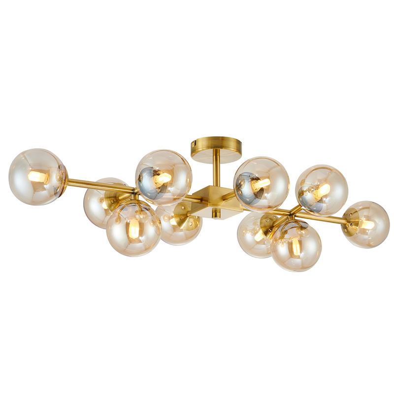 Люстра Berries Chandelier amber 10 Янтарь (Amber) Латунь Люстра Berries Chandelier amber 10 Янтарь (Amber) Латунь в Тюмени | Loft Concept