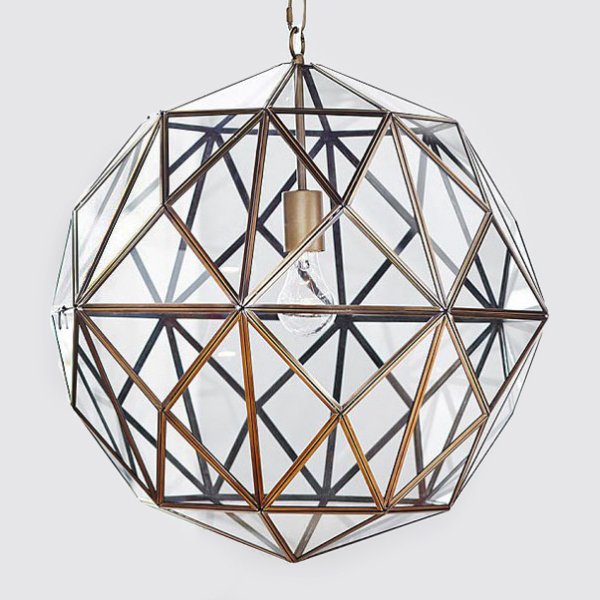 Люстра Glass & Metal Cage Pendant Люстра Glass & Metal Cage Pendant в Тюмени | Loft Concept