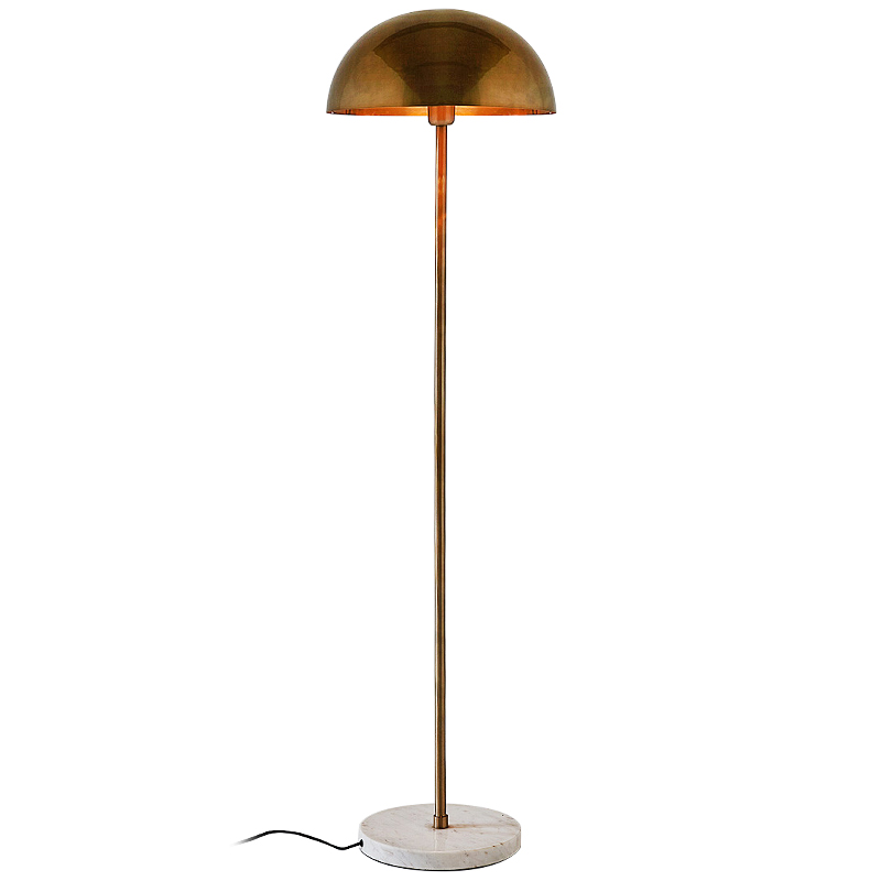 Торшер Riverside Floor Lamp Brass Латунь Белый Мрамор Bianco Торшер Riverside Floor Lamp Brass Латунь Белый Мрамор Bianco в Тюмени | Loft Concept