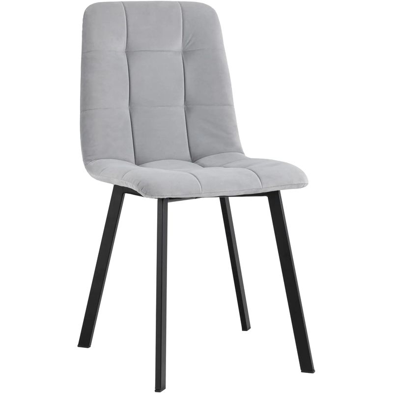 Стул NANCY S Chair Светло-Серый велюр Светло-серый Черный Стул NANCY S Chair Светло-Серый велюр Светло-серый Черный в Тюмени | Loft Concept