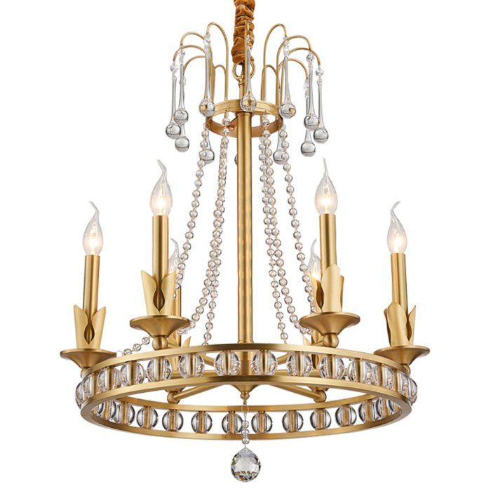 Люстра Candelia Chandelier Латунь в Тюмени | Loft Concept 