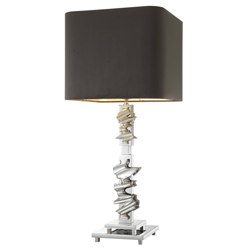 Настольная лампа Eichholtz Table Lamp Abruzzo Nickel Никель Серый Настольная лампа Eichholtz Table Lamp Abruzzo Nickel Никель Серый в Тюмени | Loft Concept