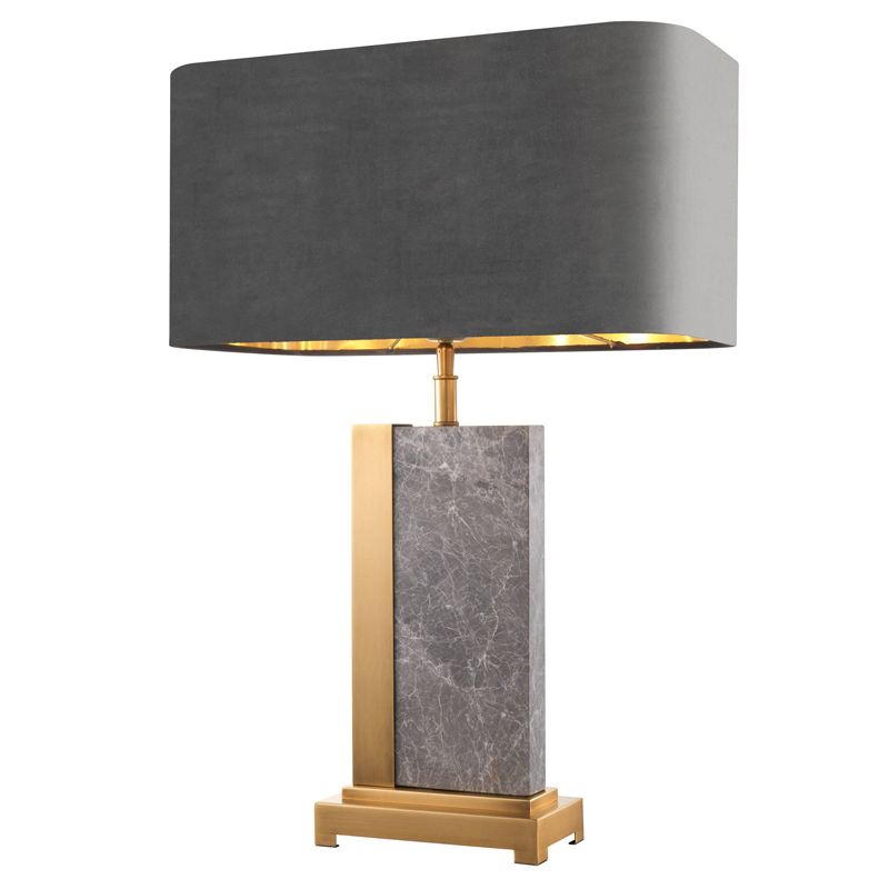 Настольная лампа Eichholtz Table Lamp Pietro Серый Латунь Античная полированная Настольная лампа Eichholtz Table Lamp Pietro Серый Латунь Античная полированная в Тюмени | Loft Concept