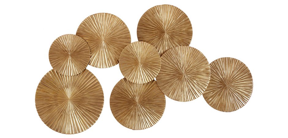 Арт-объект Apollo Gold Wall Plaque Disc Арт-объект Apollo Gold Wall Plaque Disc - Loft-Concept в Тюмени