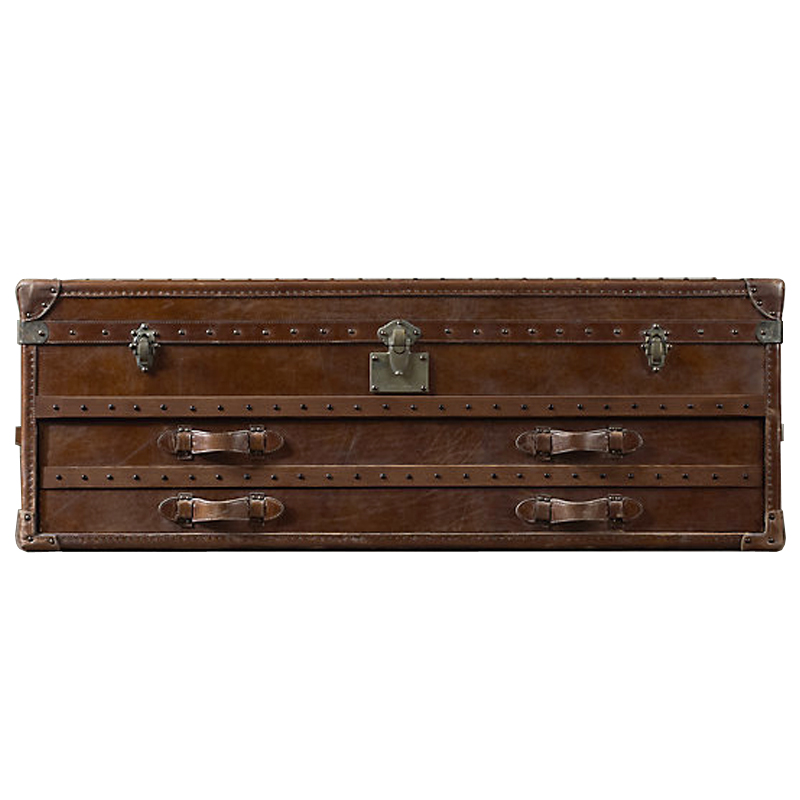 Restoration Hardware Mayfair Steamer Trunk Low Chest Коричневый винтаж Restoration Hardware Mayfair Steamer Trunk Low Chest Коричневый винтаж в Тюмени | Loft Concept