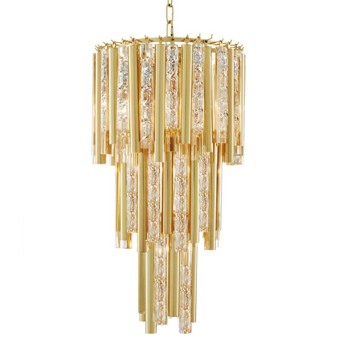 Люстра Eichholtz Chandelier Gigi S Gold Глянцевое золото Прозрачное Стекло Люстра Eichholtz Chandelier Gigi S Gold Глянцевое золото Прозрачное Стекло в Тюмени | Loft Concept