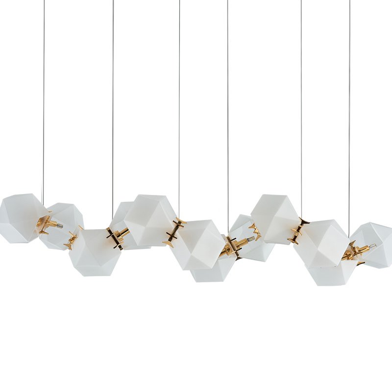 Люстра Gabriel Scott Welles Glass Золотой Белый Люстра Gabriel Scott Welles Glass Золотой Белый в Тюмени | Loft Concept