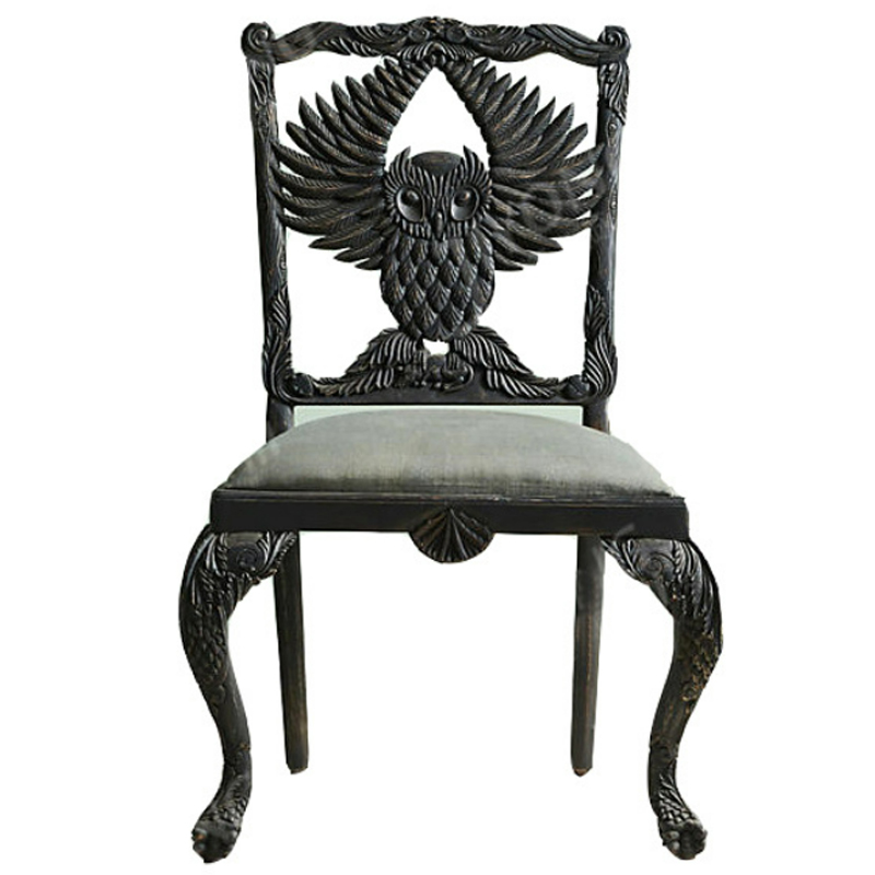 Стул Handcarved Menagerie Owl Dining Chair Черный Черный Стул Handcarved Menagerie Owl Dining Chair Черный Черный в Тюмени | Loft Concept