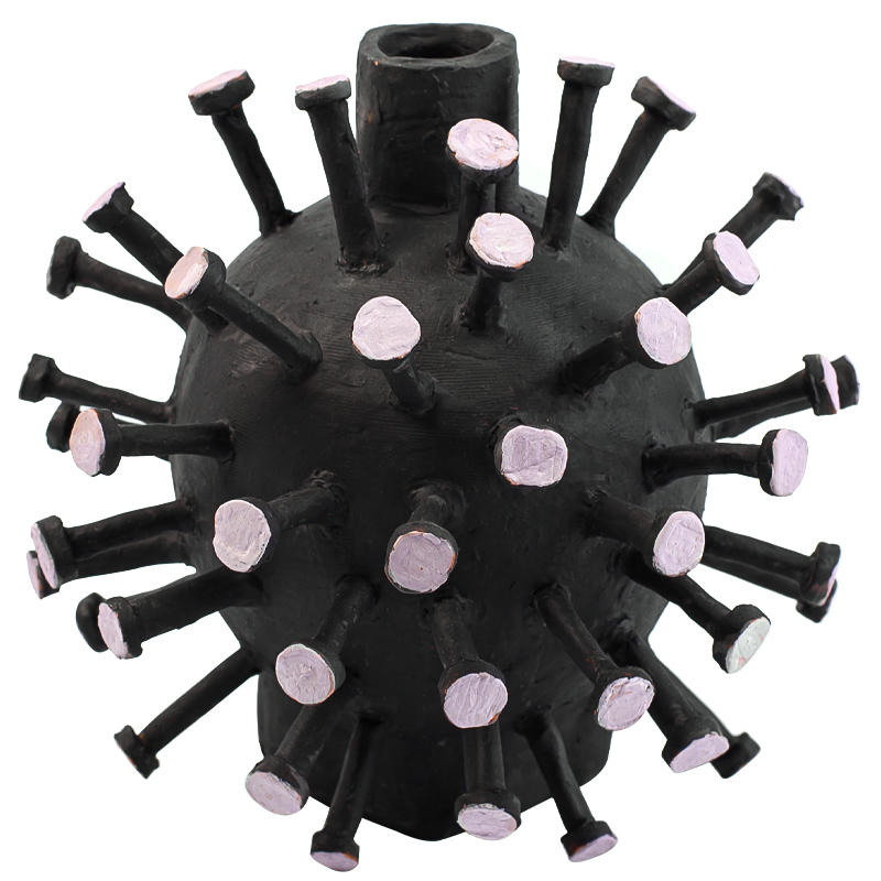 Ваза Khiry Round Spikes Vase Черный Розовый Ваза Khiry Round Spikes Vase Черный Розовый в Тюмени | Loft Concept